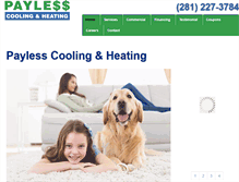 Tablet Screenshot of paylesscooling.com